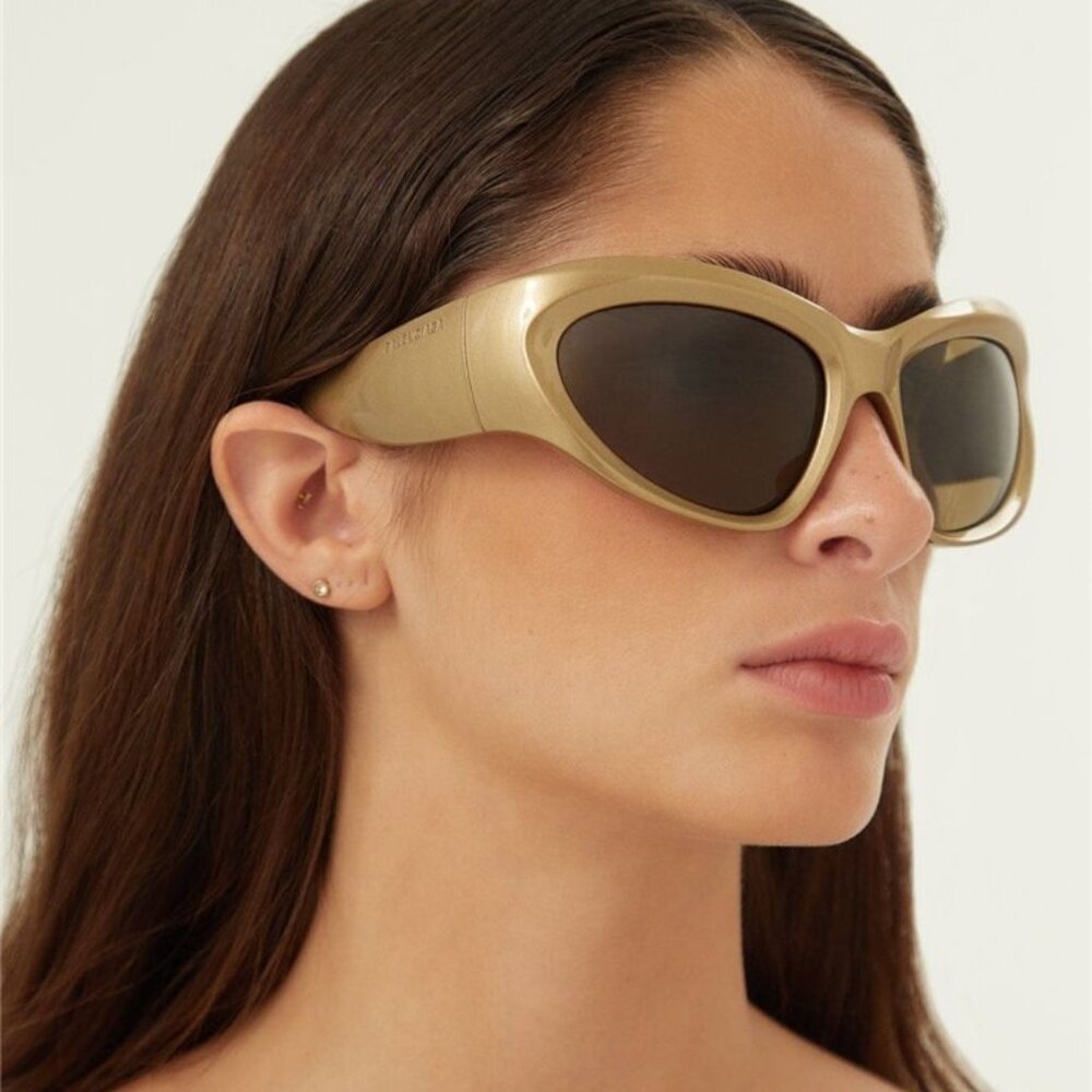 NEW Balenciaga Sunglasses Woman Gold - Picture 4 of 5